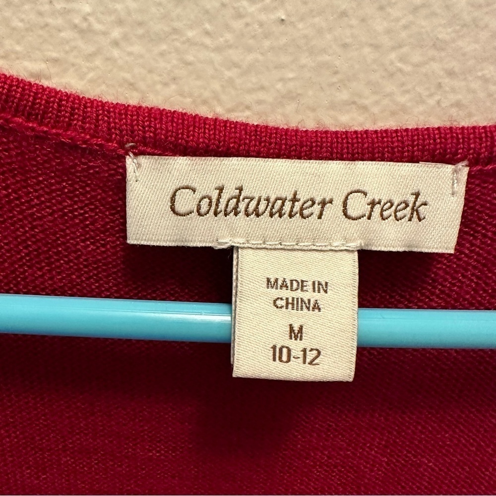 Coldwater Creek Maroon Tank Top Size 10/12 - Picture 7 of 8